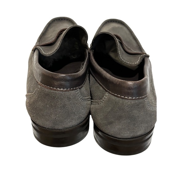 Florsheim Mens Grey Suede Leather Penny Loafers Shoes 10 D Charcoal gray preppy main image 8